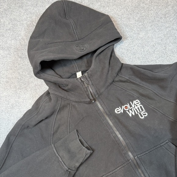 lululemon athletica Tops - Lululemon Hoodie Womens M/L Black Scuba Oversized Full Zip Evolve LW3EOZS